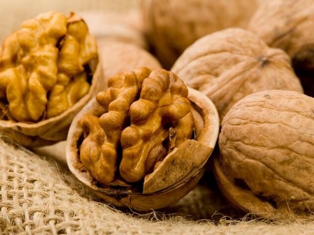 A walnut is used to treat helminthiasis at home. 